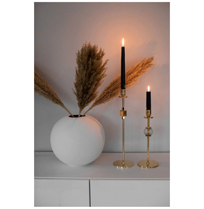 Bougeoir conique doré et blanc en laiton de conception coûteuse pour la maison et l'éclairage de Noël - Product Image 5