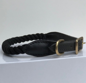 Collar de cuerda y cuero Collar de perro de cuero verde de alta calidad para galgo y Whippet - Product Image 2