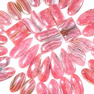 พลอยควอตซ์คู่พลอย Rhodochrosite จากธรรมชาติมีรูปทรงผสมและขนาดสำหรับการทำเครื่องประดับ - Product Image 3