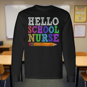 Camiseta de Manga Larga para Regreso a Clases, Producto Promocional para Enfermeras y Maestras Escolares - Product Image 2