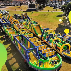 Y & G gorila niños tierra <span class=keywords><strong>de</strong></span> juegos Jungle House adultos y niños parque temático inflable para la venta La carrera <span class=keywords><strong>de</strong></span> obstáculos inflable más grande - Product Image 3