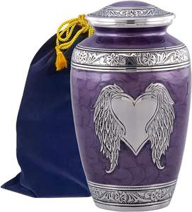 Urnes funéraires en aluminium bleu profond à bas prix pour adultes Urnes classiques en bronze massif funéraires - Product Image 1