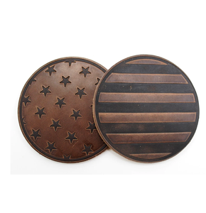 Posavasos de cuero hecho a mano, posavasos de cuero personalizado, decoración de mesa de café a precio asequible - Product Image 2