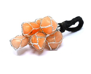 Vente en gros d'aventurine de pêche artisanale en cristal de pierre naturelle suspendue pour porte et maison amour de guérison polie - Product Image 1