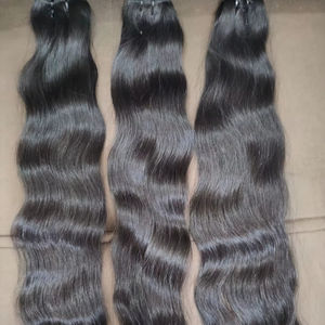 Vierge originale brésilienne indienne 1kg vendeur direct de vague de ruban toupet brut non transformé faisceaux de cheveux vague d'eau douce cheveux humains - Product Image 1