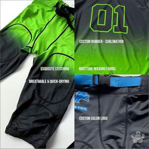 Uniforme de football avec drapeau américain patriotique unisexe personnalisé pour jeunes adultes comprend un pantalon en jersey respirant imprimé en option de taille supérieure - Product Image 5