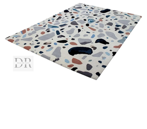 Alfombra de lana con mechones a mano grande de diseño de mármol antiguo de alta calidad para el hogar moderno para comedor, sala de estar, uso en sala de juegos - Product Image 4