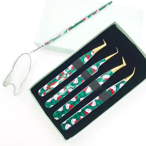 แหนบถอนขนตาสแตนเลสคุณภาพสูงเครื่องมือปลายแม่นยำสำหรับการต่อขนตาทำงานราคาไม่แพง - Product Image 2