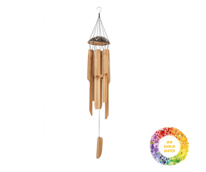 กระดิ่งลมไม้ไผ่ทำมือสำหรับบรรยากาศที่เงียบสงบเป็นมิตรกับสิ่งแวดล้อมโทนเสียงกระดิ่งลมไม้ไผ่สำหรับตกแต่งสวนเพื่อการพักผ่อน - Product Image 1