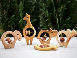 ยางกัดไม้สำหรับเด็กทารกทำด้วยมือ - Product Image 1