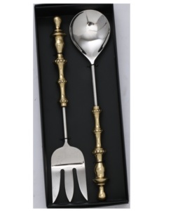 Vente chaude gaufrage ensemble de 2 couverts en acier inoxydable plaqué argent ensemble de couverts avec la plus haute qualité à bas prix prix - Product Image 1