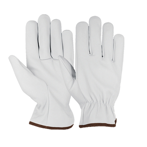 Guantes de construcción de seguridad para conductores duraderos de primera calidad Guantes de trabajo de cuero de piel de cabra para soldadura - Product Image 1