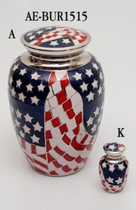 Bandiera americana in ottone ricordo elegante Design commemorativo per omaggio d'onore belle ceneri adulte ricordo per i propri cari bambino - Product Image 5