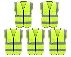 Gilet d'outils de haute qualité Gilet de sécurité tactique noir avec poches haute visibilité avec bande réfléchissante - Product Image 3