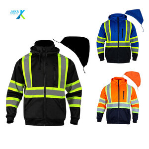 เสื้อมีฮู้ดเพื่อความปลอดภัยขนาดใหญ่พิเศษขนาดใหญ่พิเศษสะท้อนแสงระบายอากาศได้ดีเสื้อทำงานโพลีเอสเตอร์อบอุ่นทนทานต่อการมองเห็นง่ายไร้รอยต่อ - Product Image 3