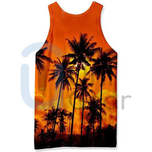 <b>Men's</b> Casual Sportswear <b>Tanktop</b> High Quality Quick Dry Breathable Latest Design Sublimated Gym Activewear 100% Polyester - Product Image 2