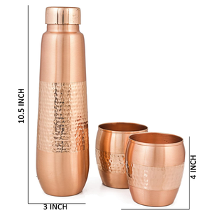 <b>750ml</b> Durable Rust-Proof Pure Copper <b>Water</b> <b>Bottle</b> with Advanced Leak Protection and Lid for Office Gym Yoga Home Use Export - Product Image 3