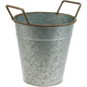 Maceta de jardín de Metal galvanizado Vintage con mango de cuerda, tamaño personalizado para decoración del hogar y guardería, uso al aire libre - Product Image 2