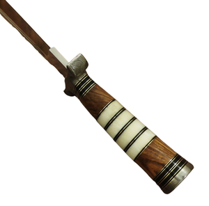 Cuchillos de caza de acero de Damasco hechos a mano superventas OEM personalizados al por mayor con Funda de cuero, cuchillos de hoja fija para exteriores - Product Image 4