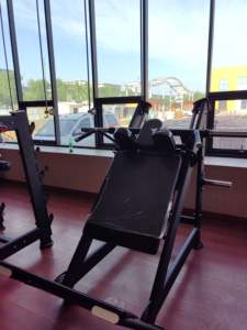 피트니스 스포츠 장비 사용 무료 웨이트 플레이트 적재 강도 피트니스 장비 45 도 해킹 슬라이드 레그 프레스 기계 - Product Image 6