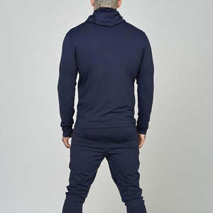 Vente en gros de survêtements personnalisés pour hommes 100% coton respirants avec col et string ensemble de survêtements deux pièces survêtements pour hommes pullover - Product Image 6