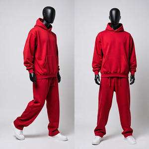 Survêtements pour hommes en gros, logo personnalisé, tissu technique en polaire avec poches, survêtement de jogging uni, vêtements de sport d'hiver, vêtements de sport actifs - Product Image 3