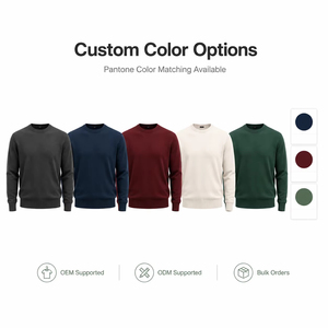 Suéter de lana personalizado al por mayor de alta calidad para hombre, tejido de punto con cuello redondo, estampado digital a rayas, cálido, de manga larga para invierno - Product Image 3