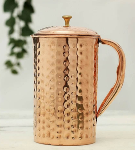 Jarra de agua martillada de cobre puro de excelente calidad, artículos de utilidad de cocina, vajilla de uso multiusos, jarra de agua - Product Image 3