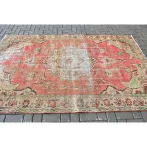 Alfombra Persa Vintage Grande de 5.3x8.5 pies, Color Rojo Marrón, de Lana - Product Image 3