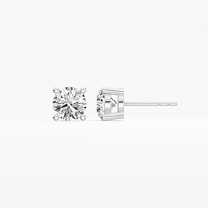 Ventes en gros de boucles d'oreilles solitaires en moissanite ronde VABS DIAMOND 0,50 ct en argent 925 plaqué or, pour femmes, à porter tous les jours - Product Image 2