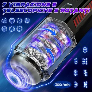 3D thực tế âm đạo stroker Hands-free thủ dâm sốc kép rung đẩy xoay điện masturbator máy cho nam giới - Product Image 2