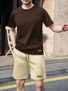 Ensemble deux pièces pour homme Blue Eagle Sports avec logo personnalisé, vêtements de sport d'été, vêtements décontractés, respirant, séchage rapide, léger, style streetwear - Product Image 3