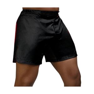 Pantalones Cortos Deportivos Casuales de Alto Rendimiento para Entrenamiento de Alta Intensidad, Transpirables, 100% Poliéster, con Patrón de Letras Negras/Grises Oscuros - Product Image 3