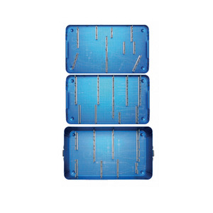 Contenedor de Instrumentos para Placas de Reconstrucción Pélvica, Caja de Autoclave Grande para Traumatología, Manual, 537x315x165 MM, CE ISO, Quirúrgico Ortopédico - Product Image 6