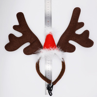 Serre-tête de Noël en forme de bois de renne avec bonnet de Père Noël, réglable, accessoires de costume de vacances pour chiens et chats – Grande Vente