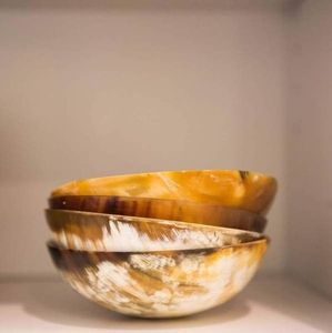 Handcrafted <b>Small</b> Serving Horn <b>Bowl</b> handmade horn plate High Quality Kitchen Supplies Natural <b>Bowls</b> For Serving - Product Image 4