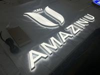 Letrero Luminoso LED de Doble Cara, Personalizado para Negocios, Resistente al Agua IP65, Impresión UV, Acero Inoxidable, Iluminación Frontal y Trasera, Decoración