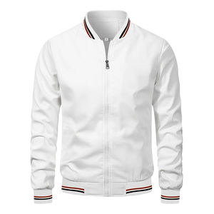 Chaqueta Bomber de alta calidad para hombre para Primavera Verano Slim Fit Casual estilo de béisbol Vintage nueva chaqueta negra de moda de otoño - Product Image 6