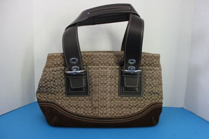 กระเป๋าถือผ้าฝ้ายทอลายแจ็คการ์ดสำหรับผู้หญิง,กระเป๋าถือใช้มือสวยมีสไตล์พร้อมหูจับและซิปด้านใน - Product Image 4