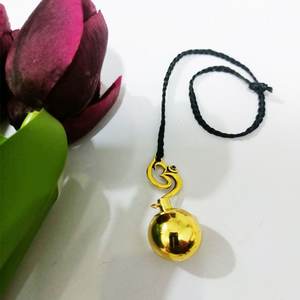 ลูกตุ้มลูกบอลโลหะโอห์มทำด้วยมือวัสดุพลอยทำด้วยมือสีดำ - Product Image 1