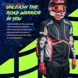 แจ็กเก็ตมอเตอร์ไซด์ Cordura สำหรับผู้ชายแจ็กเก็ตมอเตอร์ไซค์กันน้ำมีความทนทานชั้นนอกและป้องกัน - Product Image 5