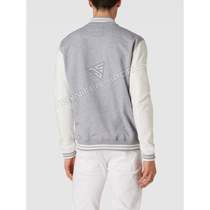 Parches bordados de chenilla personalizados, chaqueta universitaria de tela polar, forro polar de concha, Mangas de cuero, cierre de botón, forro interior - Product Image 5