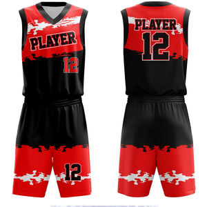Nouveaux produits, ensembles de maillots de basket-ball imprimés par sublimation, nouveaux vêtements de sport, maillot de basket-ball d'entraînement et short, ensemble uniforme - Product Image 1