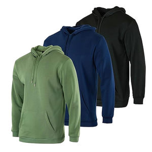 Sweats à capuche pour hommes en tissu molletonné polyester/coton délavé à l'acide, motif uni, col à capuche - Product Image 1