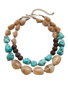 Collier de perles multicolores en verre de cristal de pierre naturelle pour femmes, fait à la main - Product Image 1