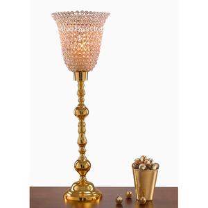 Bougeoir en cristal de luxe Fêtes de mariage Décoration de table Pièce maîtresse Élégant bougeoir en cristal argenté - Product Image 4