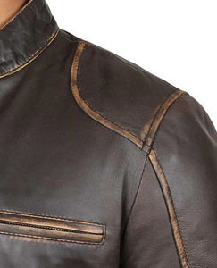 Service OEM Veste en cuir pour hommes et séchage rapide et manches longues Vêtements d'hiver Vestes en cuir à la mode à prix d'usine - Product Image 4