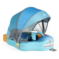Bouée de bain pour bébé Sunny California avec auvent solaire, flotteur d'apprentissage sans air pour bébé, pour la plage et la piscine