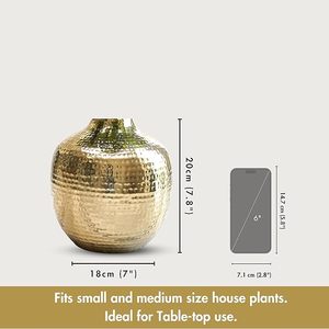 Handcrafted Metal Flower Vase Home Decor Table Accessories Crafts Bedroom Living Room Wedding Office Decoration - Product Image 3