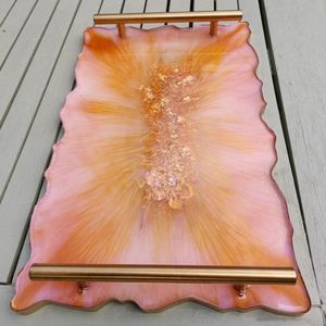 Plato de resina moderno, lujoso diseño hecho a mano, duradero, 100 Uds., Color personalizable para fiestas, celebraciones, comedor elegante - Product Image 2